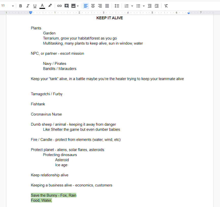 brainstorming screenshot